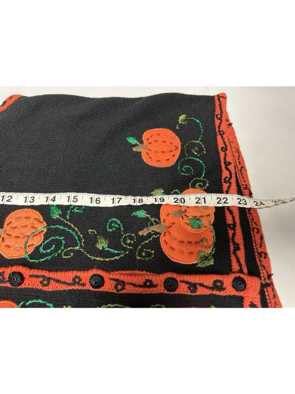 Designers Originals Studio Treat Halloween Sweater Vest Sleeveless Pumpkins Vine - Picture 7 of 8